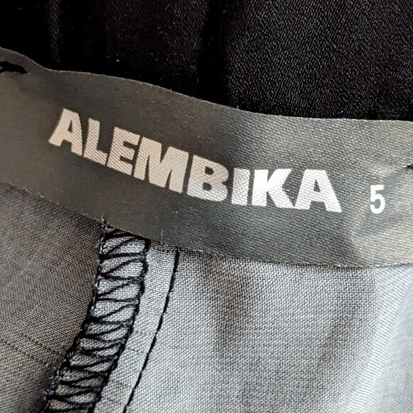 Alembika Boutique Black Floral Aquarelle Printed Wide Leg Pants Size 5 US XL - Picture 8 of 10